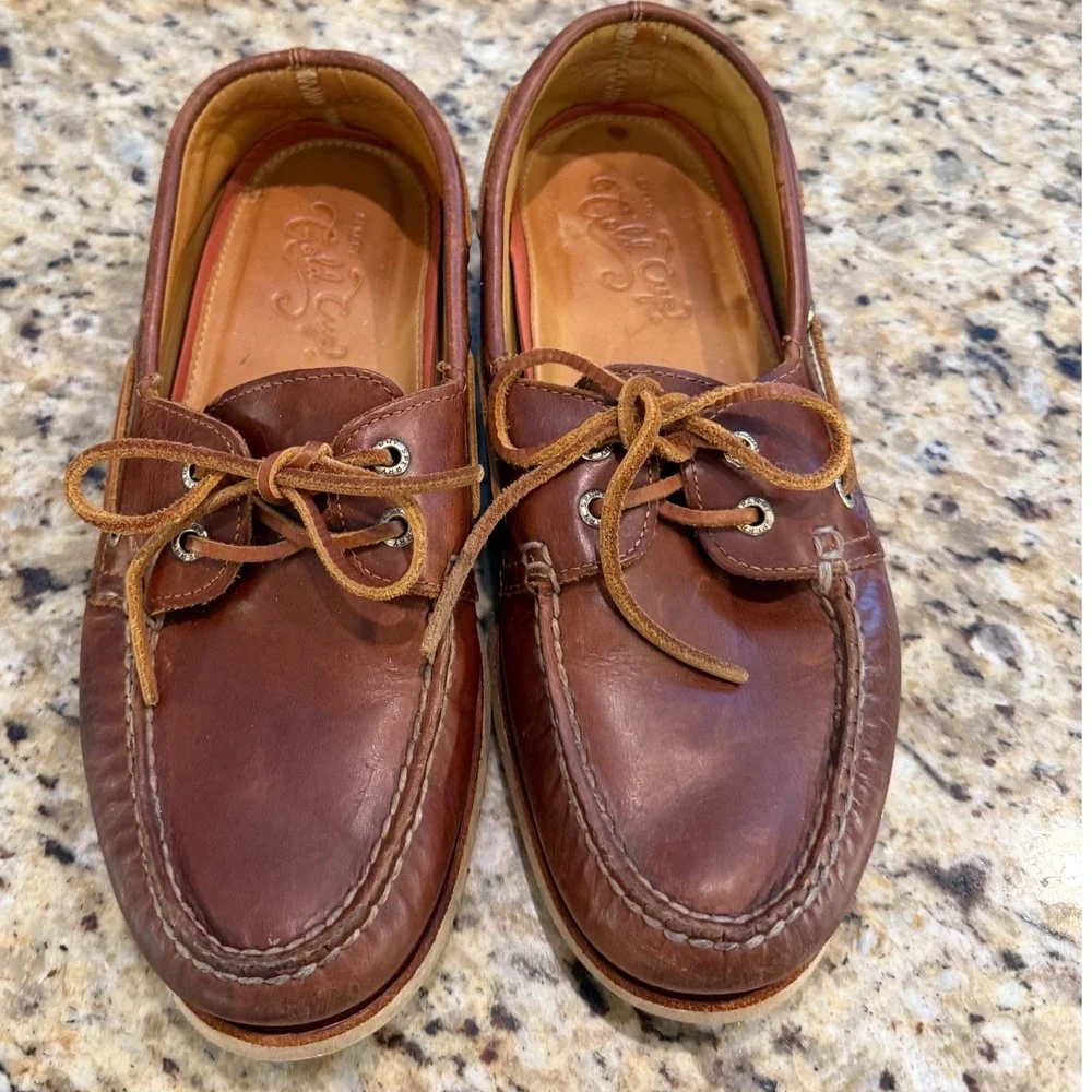 Sperry Gold Cup Authentic Original Boat Shoe Mens Size 10 Brown Leather STS22966